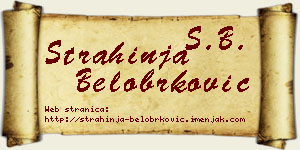 Strahinja Belobrković vizit kartica